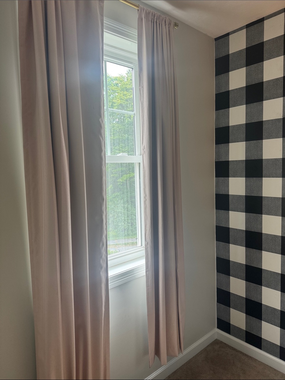 (4) Blush pink blackout curtains 84 inches